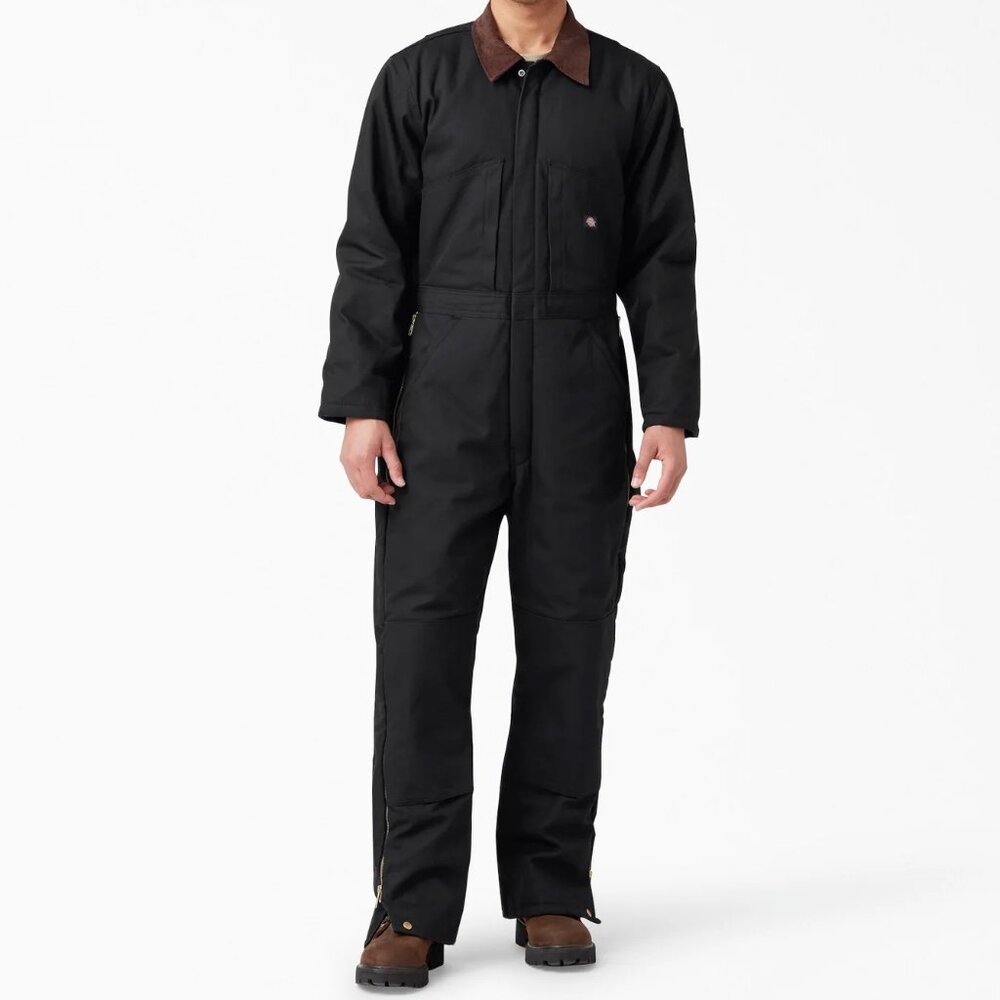 Excellent Condition, Men's SZ L Regular, Dickies Insulated Coveralls, Black